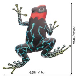 2Pcs Blue Iron Frogs Wall Decor - Creative Hanging Art for Living Room Home and Garden Decoration