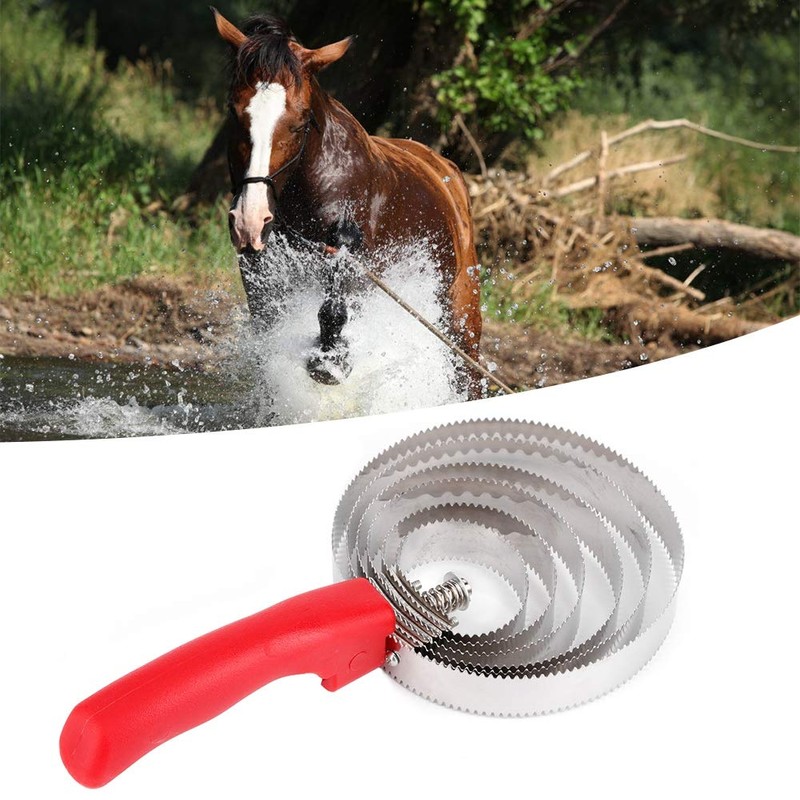 Tnfeeon Horse Itching Brush, Shedding Blade Double Side Stainless Steel