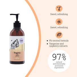 Yope YOPE Natural Shower Gel | Neutral pH | Ultra-gentle cleansers| Tangerine extract | Plant glycerine | Vegan Formula| 97% Natural ingredients | Tangerine and Raspberry 400ml