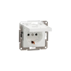 Schneider Electric Asfora EPH3170121D Schuko Socket 16A Hinged Cover, Protective Contact Socket, Flush-Mounted Socket, Screw Terminals, White