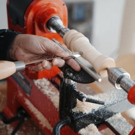 Overall length:18 3/4" Carbide Tipped Finisher Chisel For Woodturning, Beech handle length: 12 1/2", Tool bar length: 6 1/4", Tool bar thickness: 10mm (3/8") Square, with 12*2.5mm-30°TCT ROUND BLADE