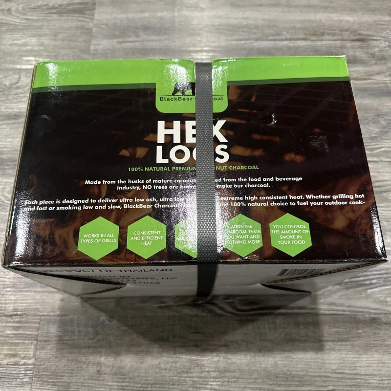 Black Bear Charcoal Hex Grilling Logs 11 Lb Box 18