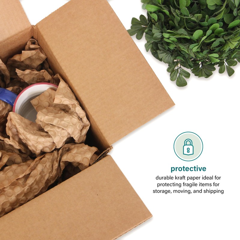 Elementree Paper Bubble Wrap Sheets for Packing, Moving, & Shipping