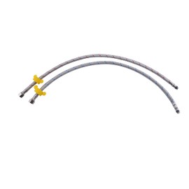 Klabb F18 32-Inch Long Bathroom Kitchen Faucet Connector Braided Stainless Steel Supply Hose 3/8-Inch Female Compression Thread x M10 Male Connector, x 2 Pcs (1 Pair)