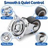 Swivel Furniture Casters with Soft TPR Rubber Wheels – 4-Piece