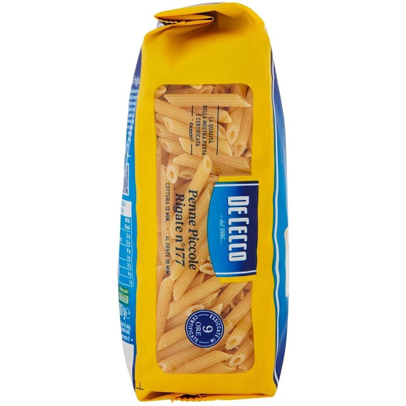 10x De Cecco Penne Piccole Rigate No. 177 Italian Pasta