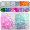 24 Colors Heart Nail Glitter Sequins Holographic Hearts Chunky Glitters