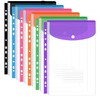 6 Pack Punched Pockets A4 Plastic Wallets Folders Wallets Plastic