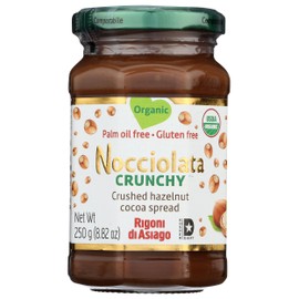 Nocciolata, Hazelnut Spread Crunchy Organic, 8.82 Ounce