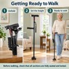 Collapsible Telescopic Folding Cane Elder Cane LED Walking Trusty Sticks