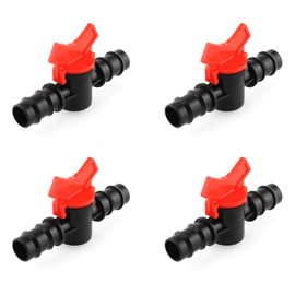 DGZZI Barbed Ball Valve 4PCS 3/4-Inch ID in-Line Ball Valve Shut-Off Switch with Hose Barb for Drip Irrigation and Aquariums
