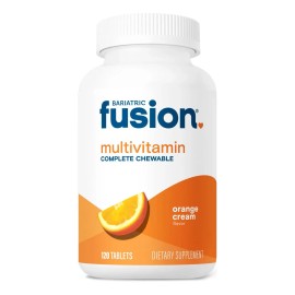 Bariatric Fusion Multivitamin Complete Chewable Orange Cream 120 Tabs Masticables Suplemento Nutricional Con Vitaminas Y Minerales Esenciales Post... 