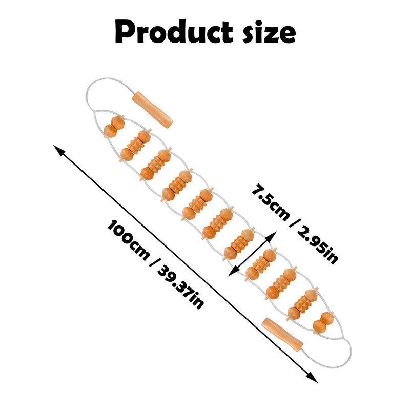 Cellulite Massage Roller, Wood Anti-Cellulite Massager, Curved Massager For, Wooden