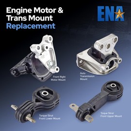 ENA Engine Motor Transmission Mount Set Compatible with Honda Civic 1.8L 2006 2007 2008 2009 2010 2011 l4 Automatic Transmission Replacement for A4530 A4534 A4543 A4546 Set of 4