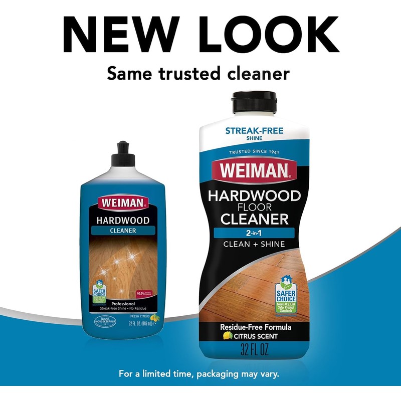 Weiman Hardwood Floor Cleaner for Finished Hardwood, Engineered Flooring, Vinyl
