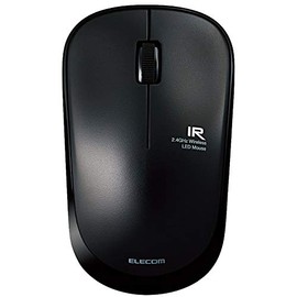 Elecom M-IR07DRSBK Wireless Mouse (Receiver Included) M Size, 3 Buttons, Silent, IR Sensor, Power Saving, Black, Set of 10