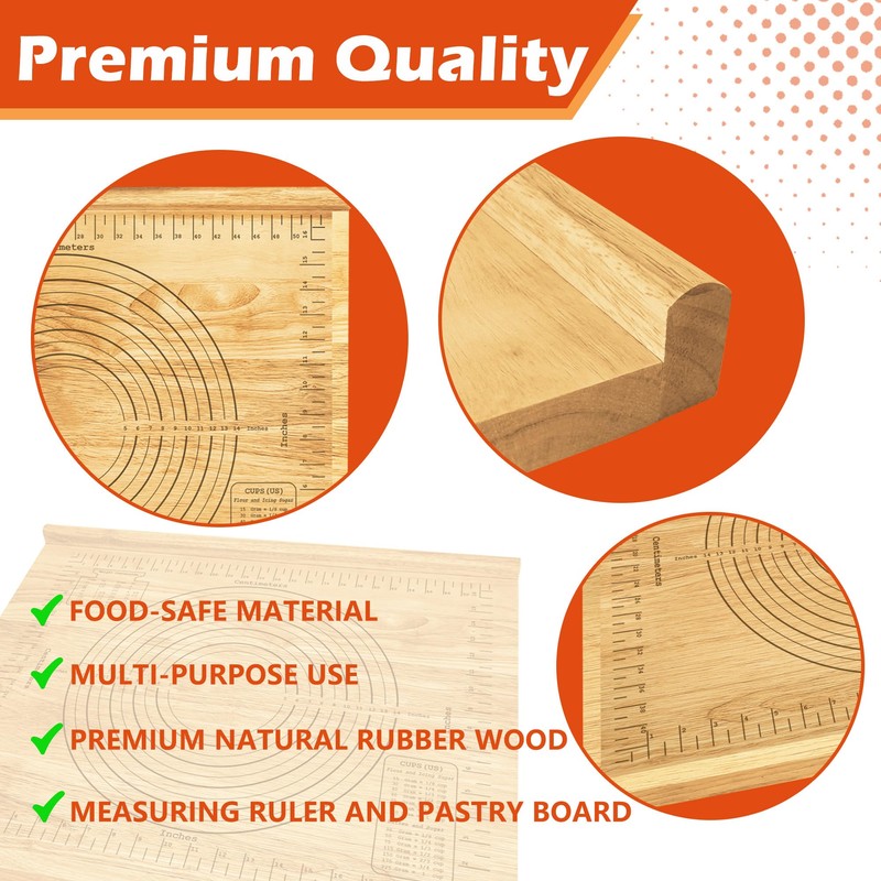 Montex Pastry Board with Measurement 23.5“ x 19.5", Kneading Board