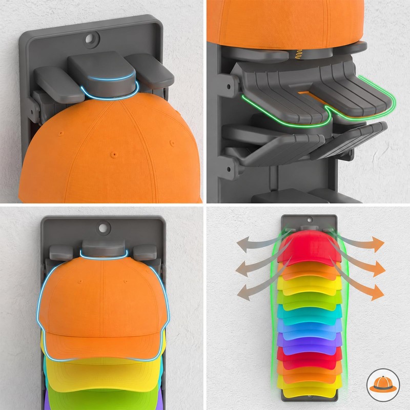 Lunarthos 2 Pack Hat Organizer for Baseball Caps & Travel