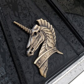 Metal Auto Emblem, 3D Animal Decoration Sticker - Rear Tail Decoration for Car (Bronze Unicorn)