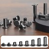 YORANYO 110Sets Chicago Screws Leather Rivets Assorted Screw Rivets Chicago