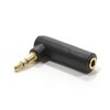 kenable 3.5mm Stereo Jack Socket to Male Right Angle Adapter