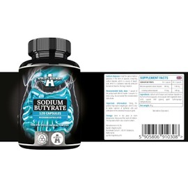 Sodium Butyrate Alta Dosis 570 mg – Suplemento Avanzado para la Regeneración de la Barrera Intestinal | 120 Cápsulas Veganas (4 Meses) - Apollo's Hegemony