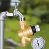 Hourleey Water Pressure Regulator Valve, RV Brass with Gauge and