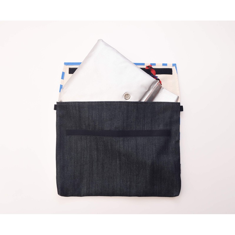 Chori Learning Canvas and Denim Disaster Prevention Hood Cover, Blue