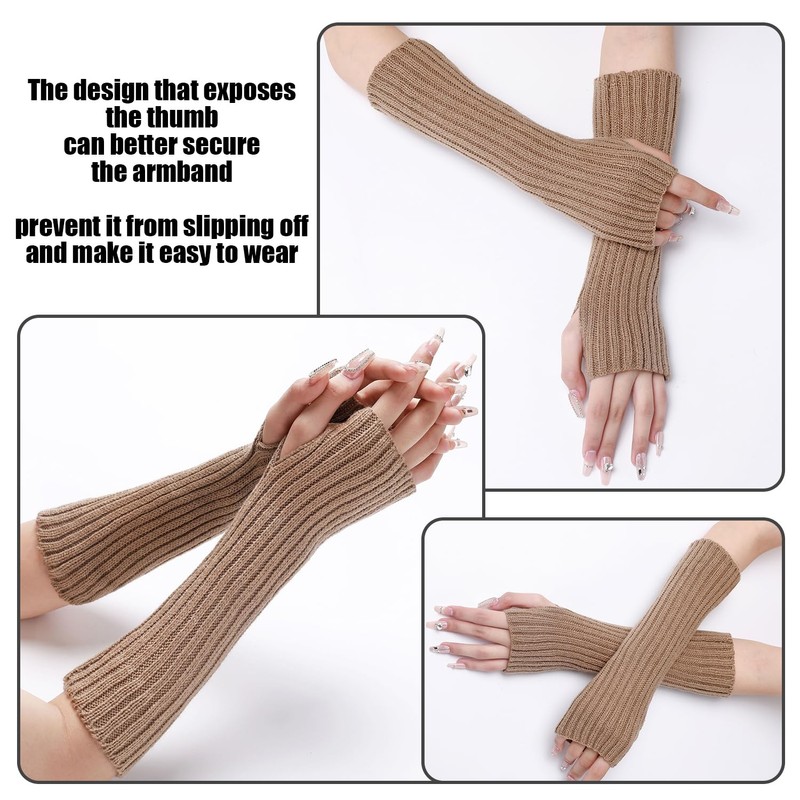 NXPWRC 2 Pairs Of Woolen Thermal Sleeves, Warm Arm Sleeves,