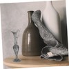 Mobestech Deluxe Silver Plated Decorative Bottle with Artistic Patterns Elegant
