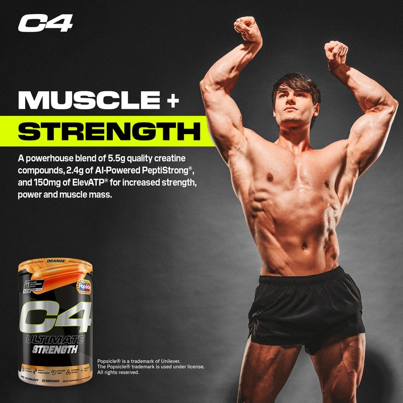 Cellucor C4 Ultimate Strength Pre Workout Powder - Tri-Stim Experience