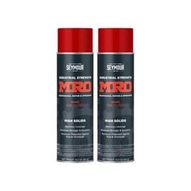 SEYMOUR 620-1423 Industrial MRO High Solids Spray Paint, Safety Red, 16 Ounce (Pack of 2)