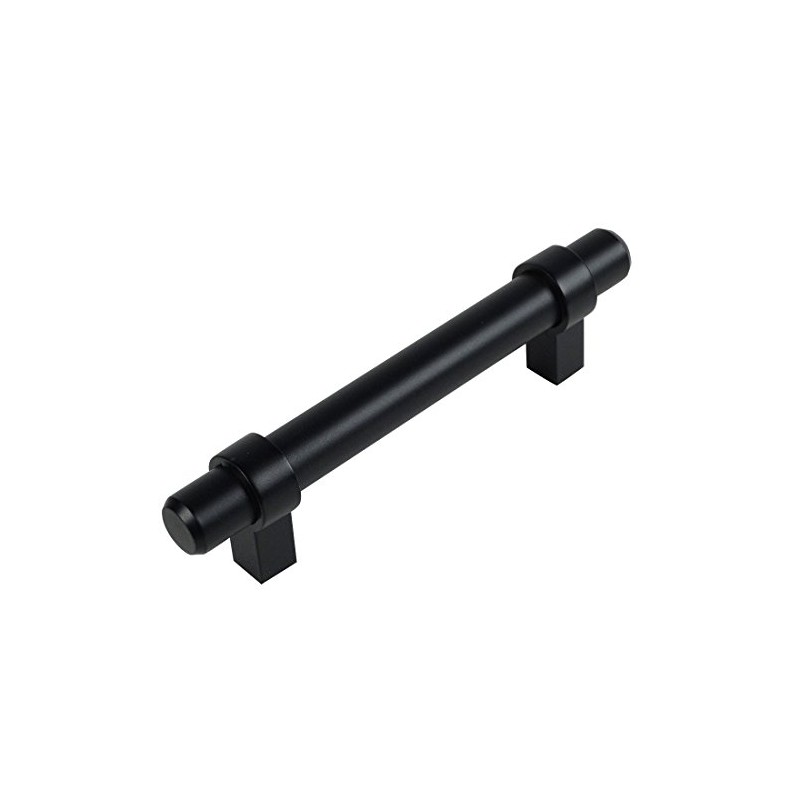 Cosmas 161-3FB Flat Black Euro Style Cabinet Bar Handle Pull