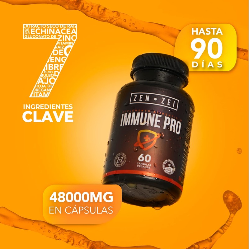 ZENZEI | IMMUNE PRO | Científicamente Formulado con 6 Ingredientes