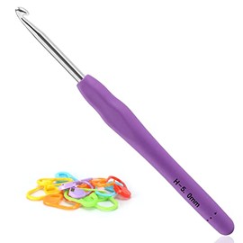 Vodiye Crochet Hooks, Professional Extra Long  5mm Crochet Hook, Ergonomic Handle Crochet Hooks Set, Crochet Needle for Beginners and Experienced Crochet Hooks Lovers