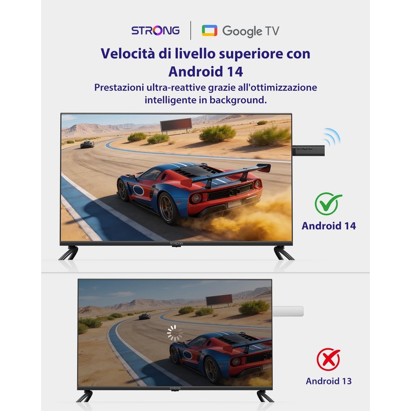STRONG LEAP-NOVA-X TV Stick 4K UHD, Android 14, 32GB Memoria