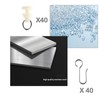 80 Pieces Curtain Hooks Gliders Curtain Gliders Shower Curtain Hooks