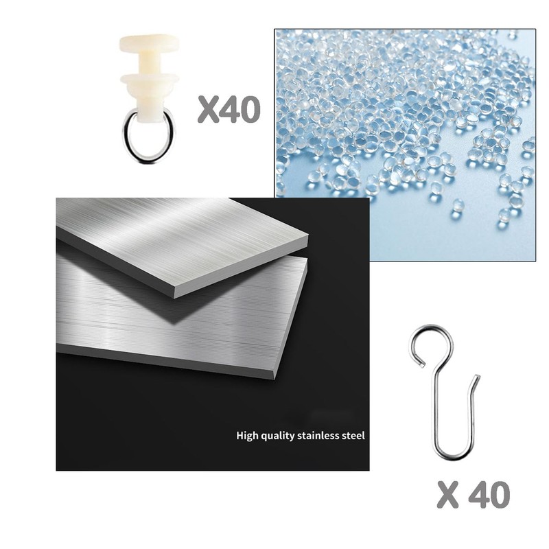 80 Pieces Curtain Hooks Gliders Curtain Gliders Shower Curtain Hooks