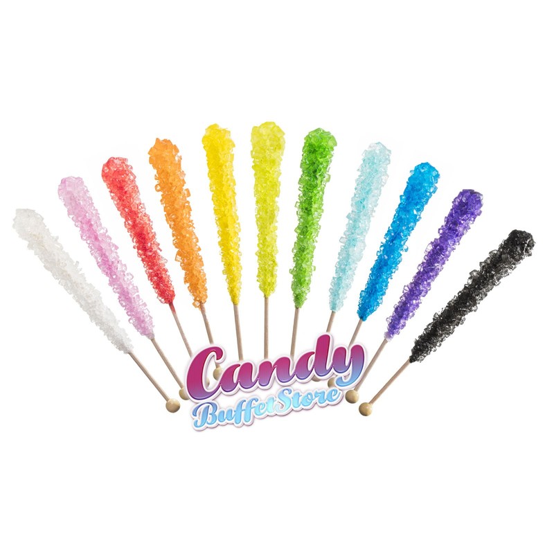 Candy Buffet Store - Rock Candy On a Stick (Orange,