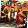 COLLBATH 10pcs Foil Dice Balloons for Party Decorations Theme Wedding