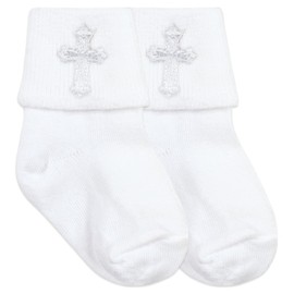 Jefferies Socks Baby Boys Girls Easter Cross First Christening Holy Communion Turn Cuff Socks 1 Pack