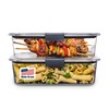 Rubbermaid Brilliance BPA-Free Food Storage Containers with Lids, Airtight Clear