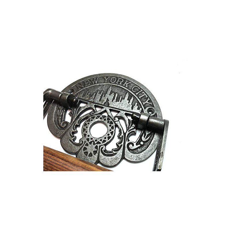 Antique Iron Toilet Roll Holder 'New York City' 150mm
