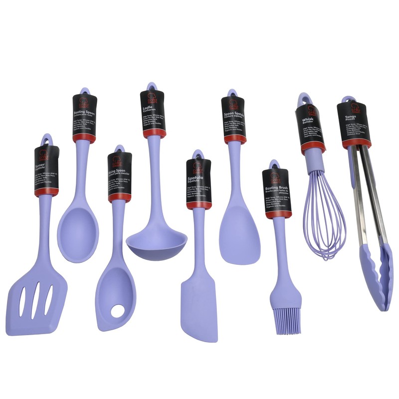 Chef Craft Premium Silicone Kitchen Tool and Utensil Set, 9