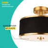 Edwarmlux 3-Light Semi Flush Mount Ceiling Light Fixture, 12.6" Gold