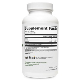 Intest-Immune IgY DF - Immunoglobulin Supplement with IgY Max™ - Dairy-Free Colostrum Alternative Derived from Hyperimmune Egg - Cytokine Balance & Immune Support (120 Capsules)