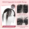SEGO Clip in Side Bangs Real Human Hair, Hair pieces