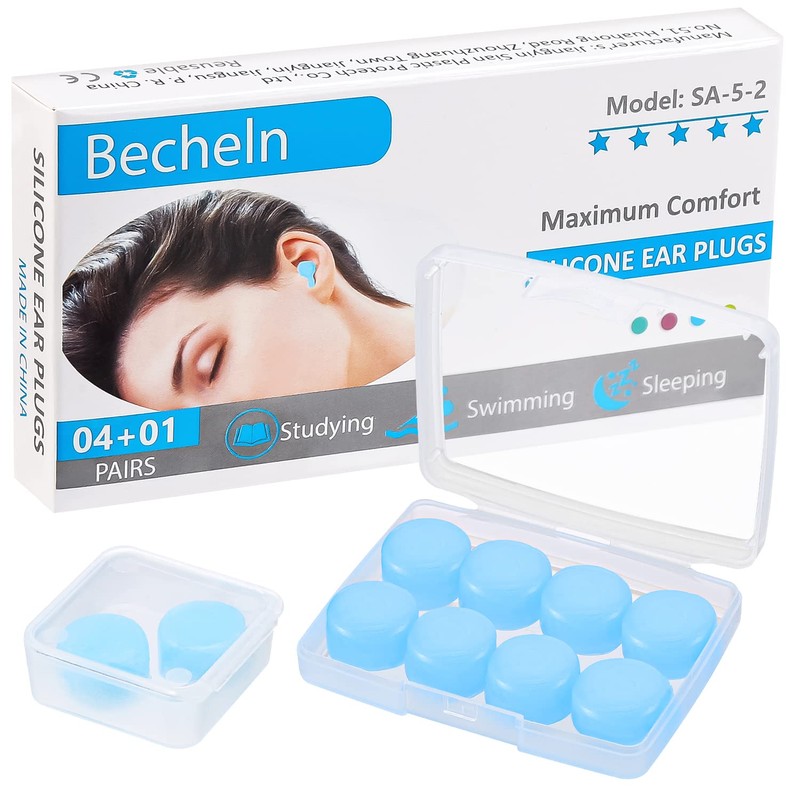 Becheln Ear Plugs for Sleeping, Waterproof Moldable Silicone EarPlugs for