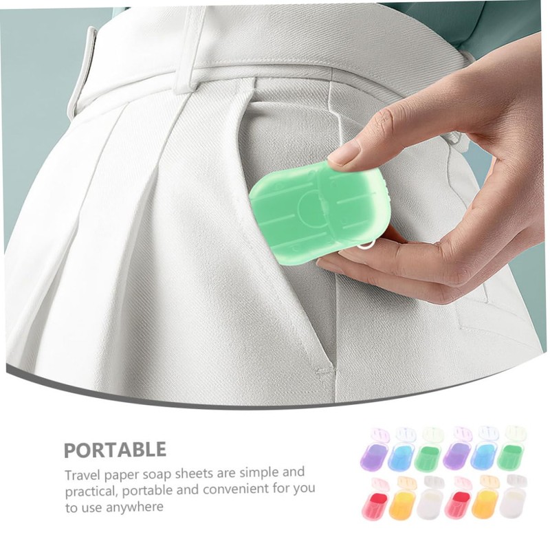 Sosoport Portable Travel Soap Sheets Compact Paper Soap for Hand