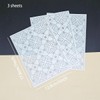 JBQUEEN 3pc Geometric Floral Pattern Background Stick&Shine Foil Transfer Sticker